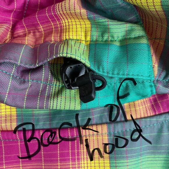 The North Face Women Jacket Size Large Colorblock Hooded Plaid Outdoor Y2K Core - Picture 9 of 16